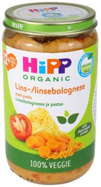 Hipp Linsbolognese med Pasta 12mdr 250g