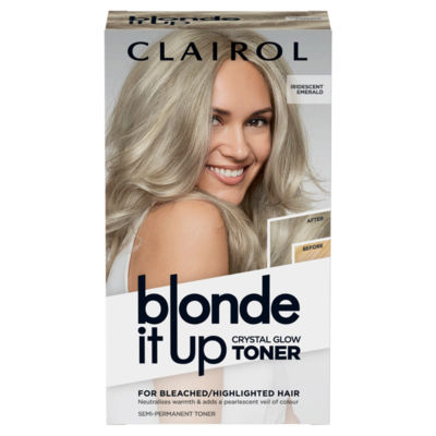 Clairol Blonde It Up Crystal Glow Semi-Permanent Toner Kit Iridescent Emerald