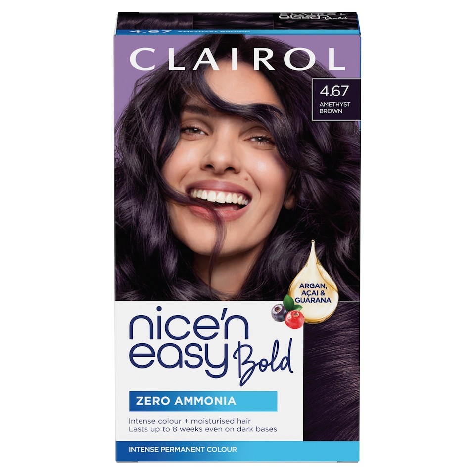 CLAIROL NICE'N EASY BOLD PERMANENT HAIR DYE - 4.67 AMETHYST BROWN