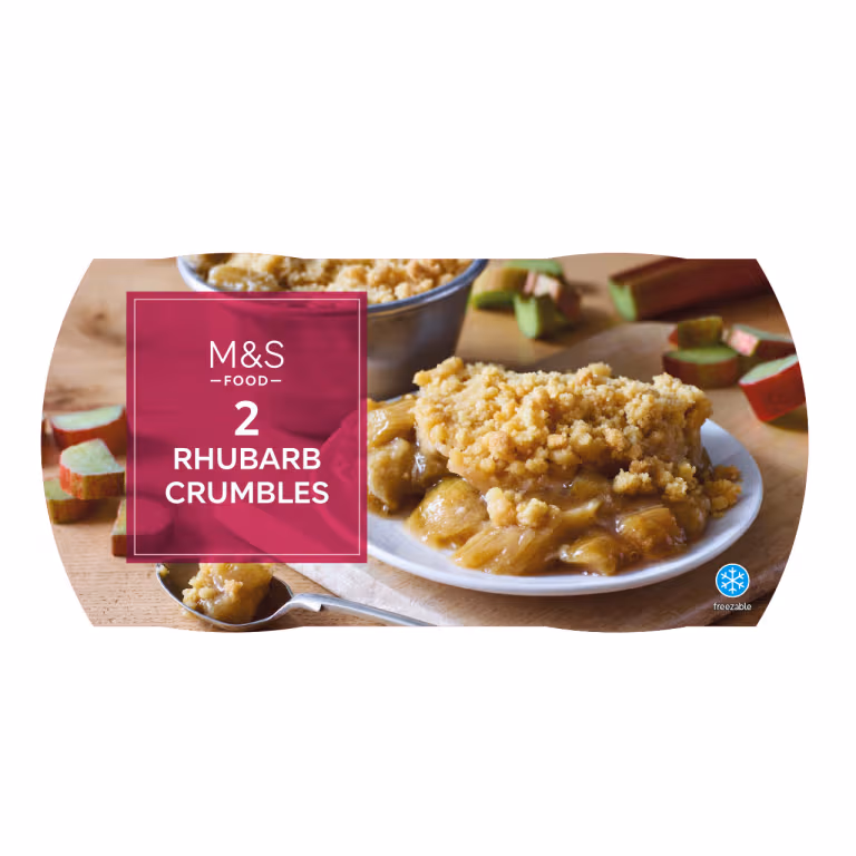 M&S 2 Rhubarb Crumbles