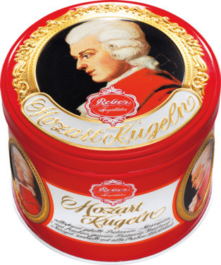 Mozart Kugel Tinnbox 15 Pce 300g REBER