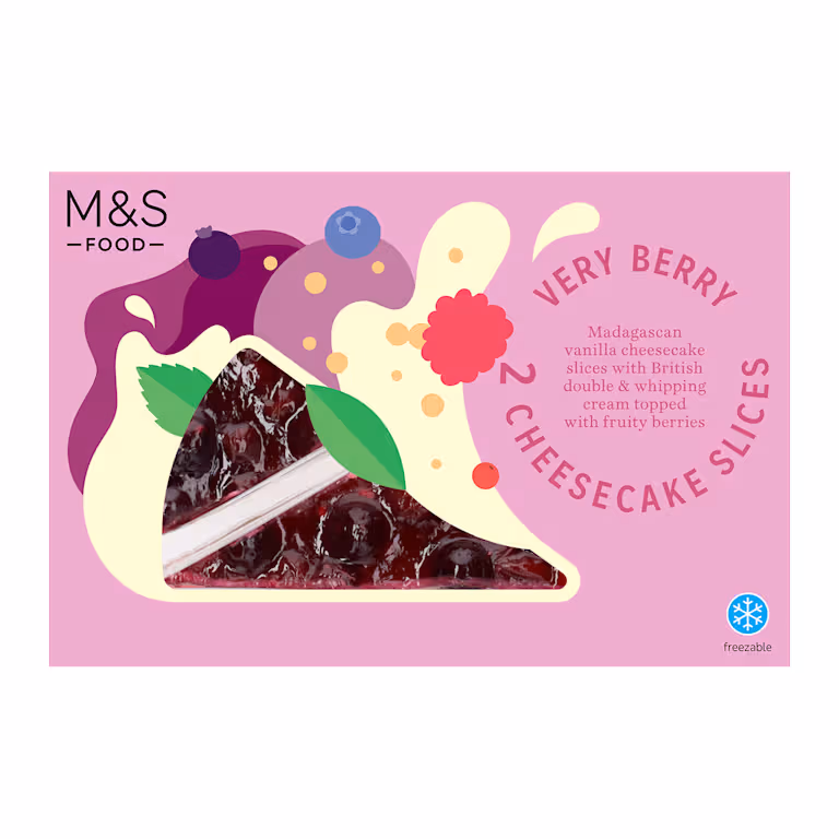 M&S Very Berry 2 Cheesecake Slices