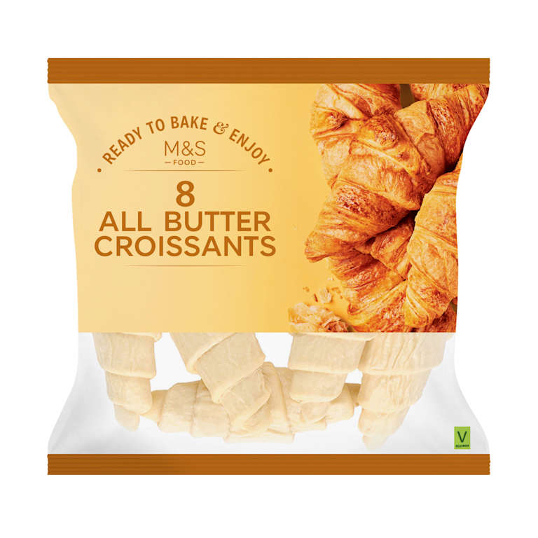 M&S 8 All Butter Ready to Bake Croissants