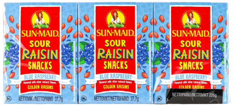 Rosiner Blue Raspberry 6pk Sun Maid