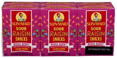 Sun Maid Rosiner Sour Mixed Berry 6p 37.7x6