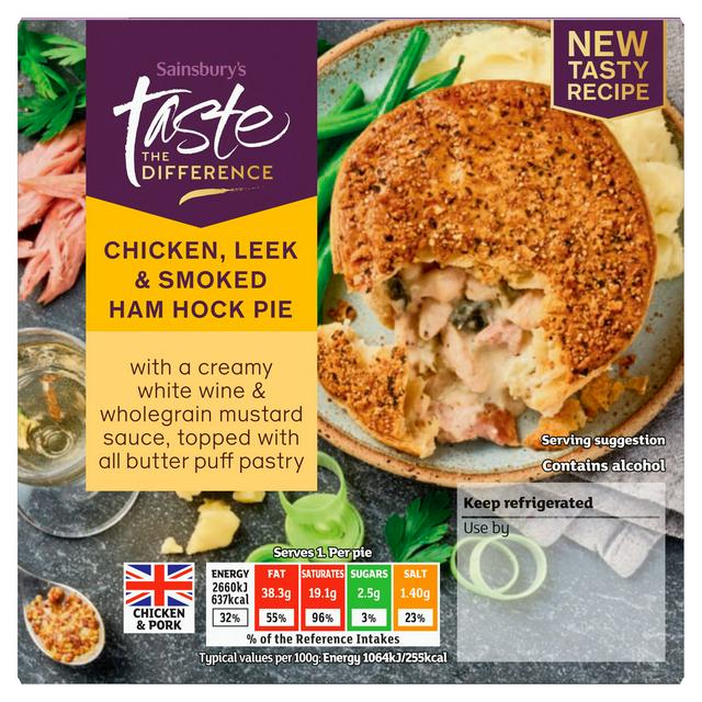 Sainsbury's Chicken Wiltshire Ham Hock & Leek Pie, Taste the Difference 250g