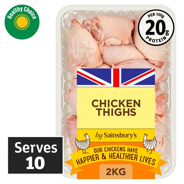 Sainsbury's 2kg British Fresh Chicken Skin on Thighs