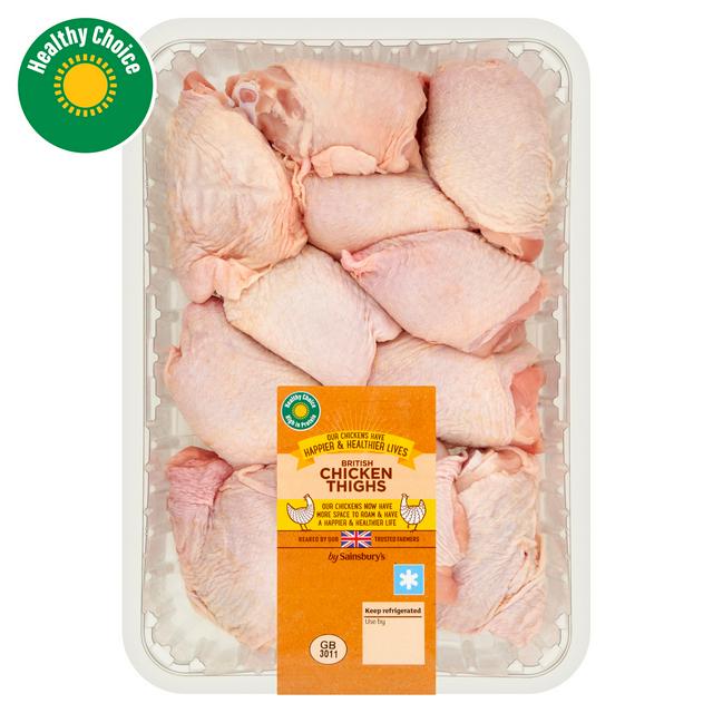 Sainsbury's 2kg British Fresh Chicken Skin on Thighs