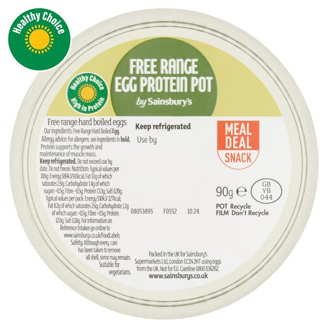 Sainsbury's On the Go Free Range Egg Protein Pot Meal Snack 90g