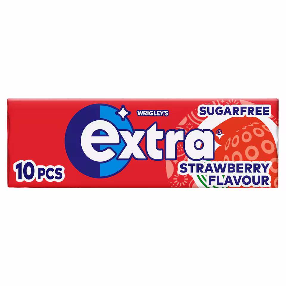 Extra Strawberry Sugarfree Chewing Gum 10 Pieces