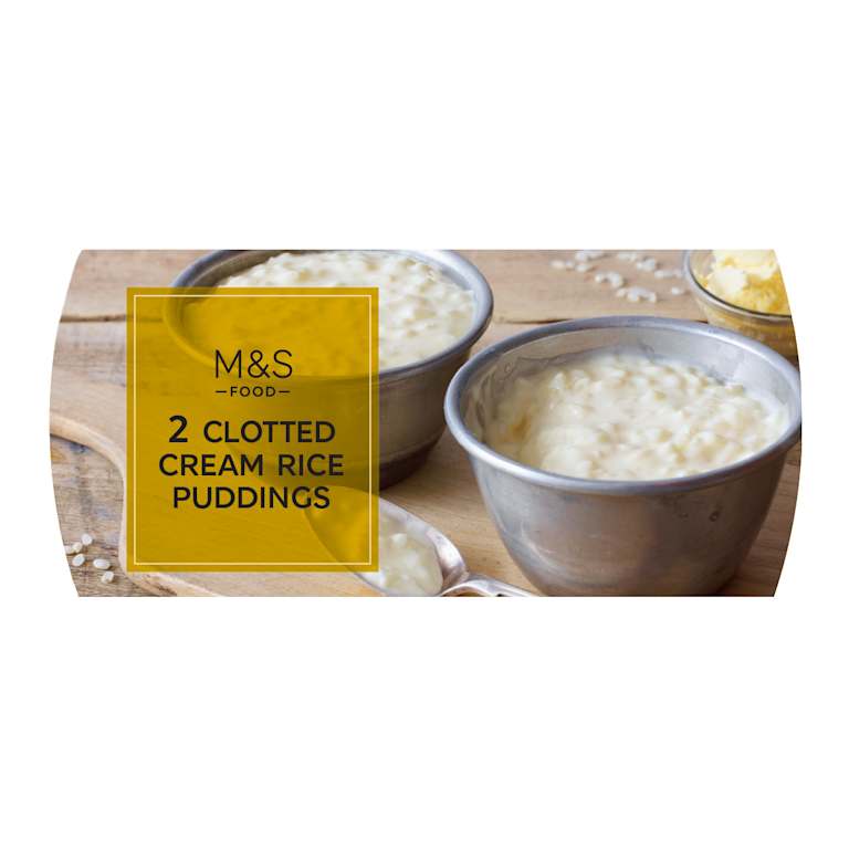 M&S 2 Clotted Cream Rice Puddings