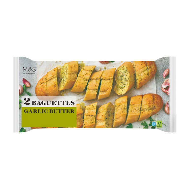 M&S 2 Garlic Baguettes