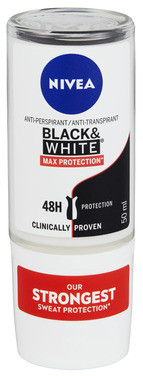 Nivea Deodorant Black & White® Max Protection Anti-stain Roll-on 50ml