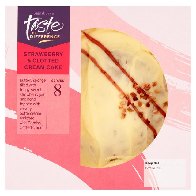Sainsbury's Strawberry & Clotted Cream Cake, Taste the Difference 490g
