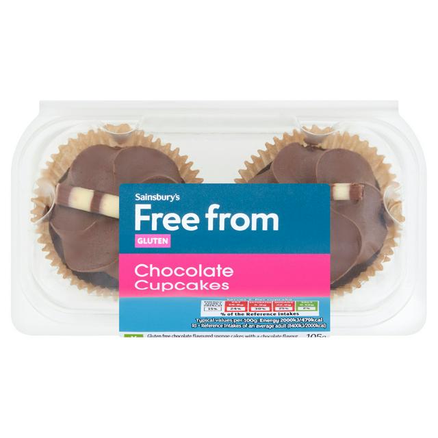 Sainsbury's Free From Chocolate Cupcakes x2