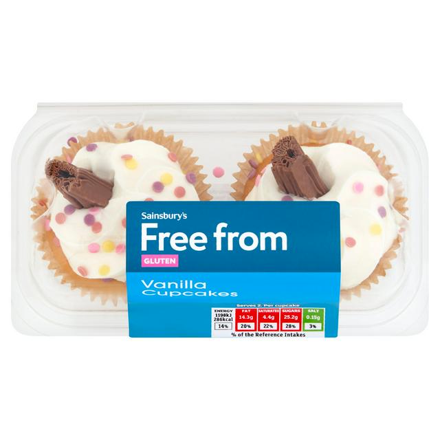 Sainsbury's Free From Vanilla Cupcakes x2