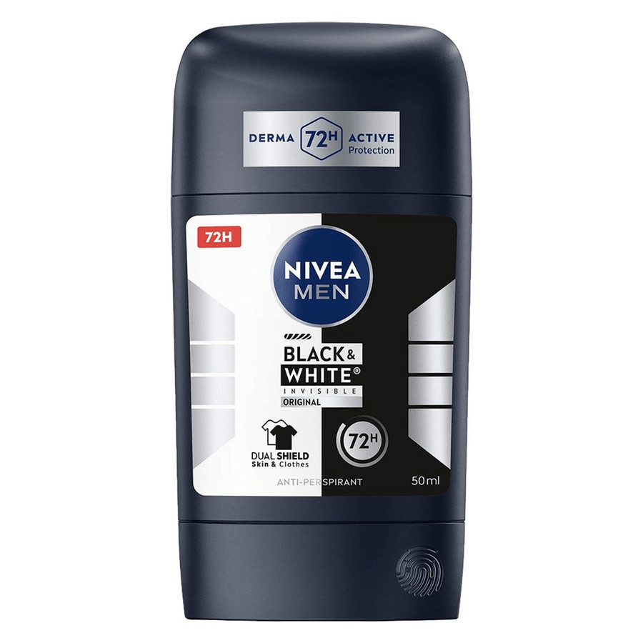 NIVEA Men Deo Black & White Anti-Stain Invisible Stick 50ml