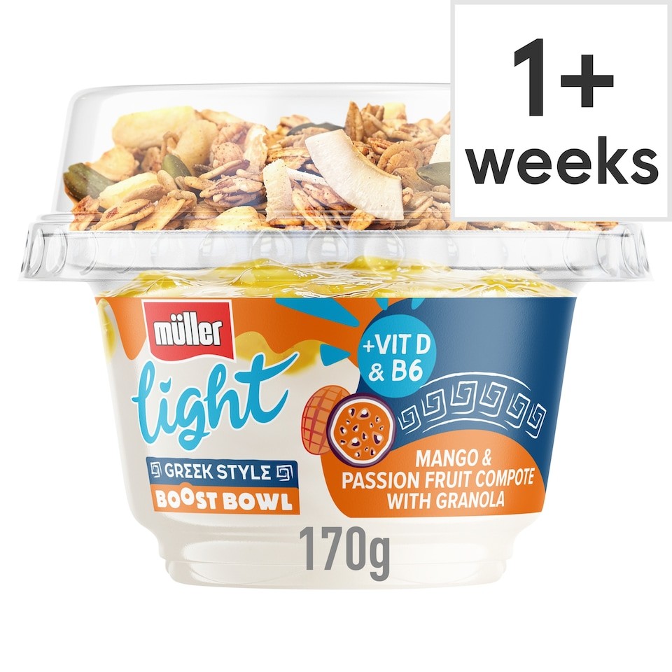 Muller Light Greek Boost Bowl Mango & Passionfruit Yogurt with Granola 170g