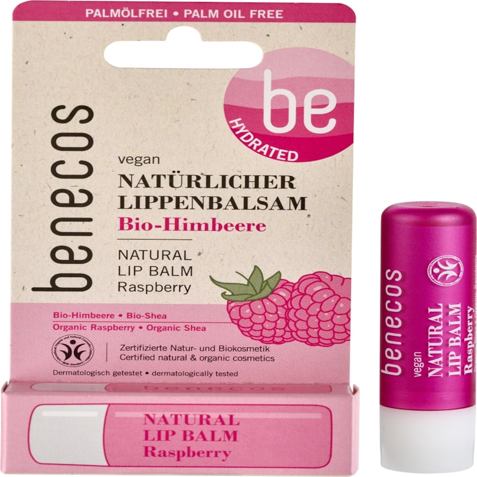 BENECOS - Natural Lipbalm - Raspberry - PACK OF 3
