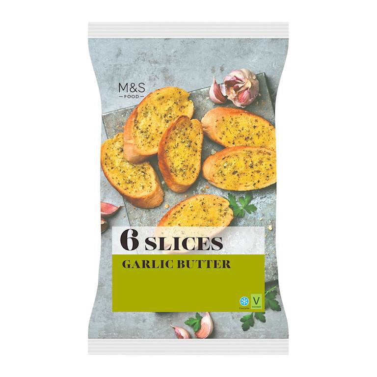M&S 6 Garlic Butter Bread Slices