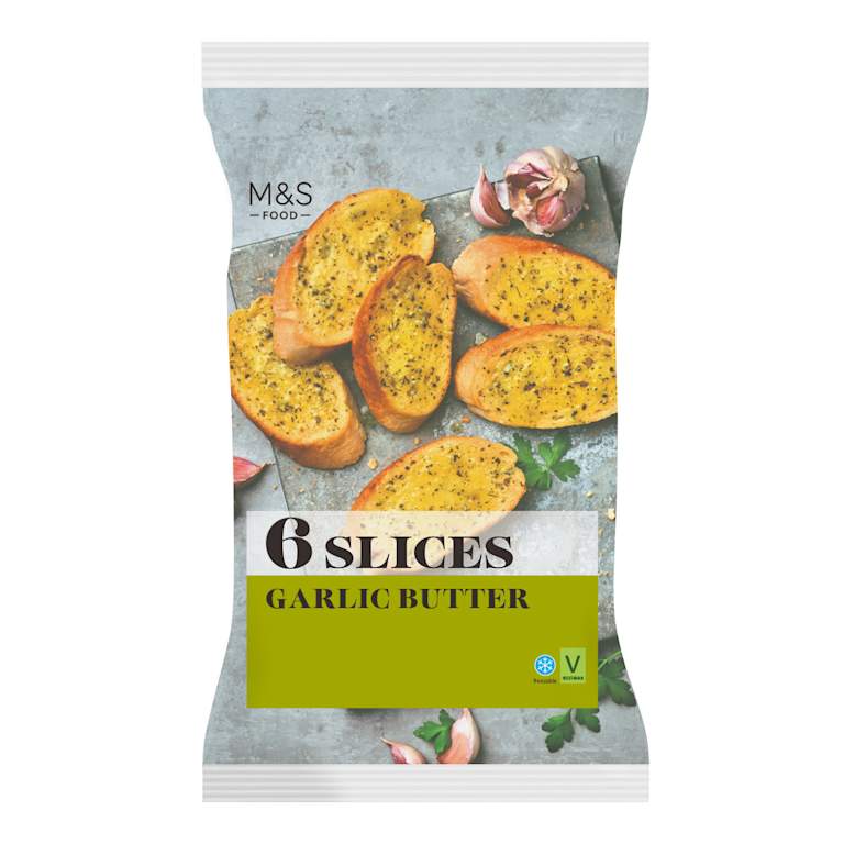 M&S 6 Garlic Butter Bread Slices