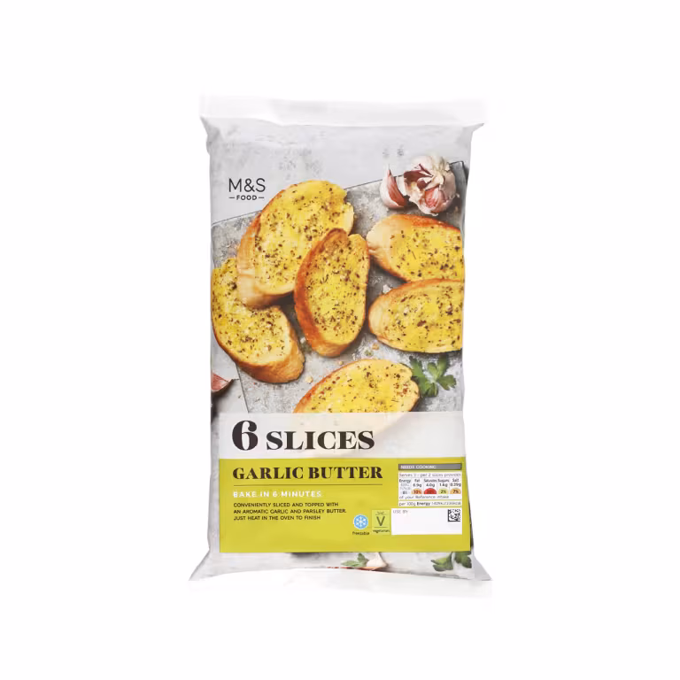 M&S 6 Garlic Butter Bread Slices