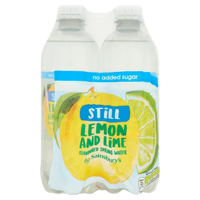 Sainsbury's Bottled Still Flavoured Water Lemon & Lime, No Added Sugar 4x500ml