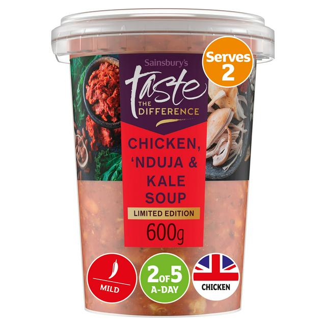 Sainsbury's Chicken, Nduja & Kale Soup, Limited Edition, Taste the Difference 600g
