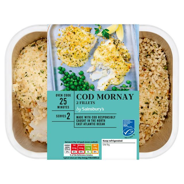 Sainsbury's MSC Ready to Cook Cod Mornay 380g