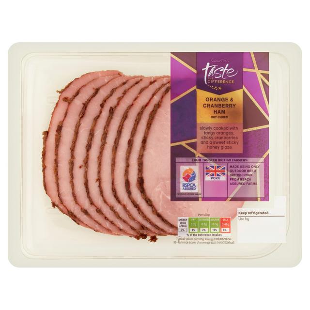Sainsbury's Orange & Cranberry British Ham Platter, Taste the Difference 200g