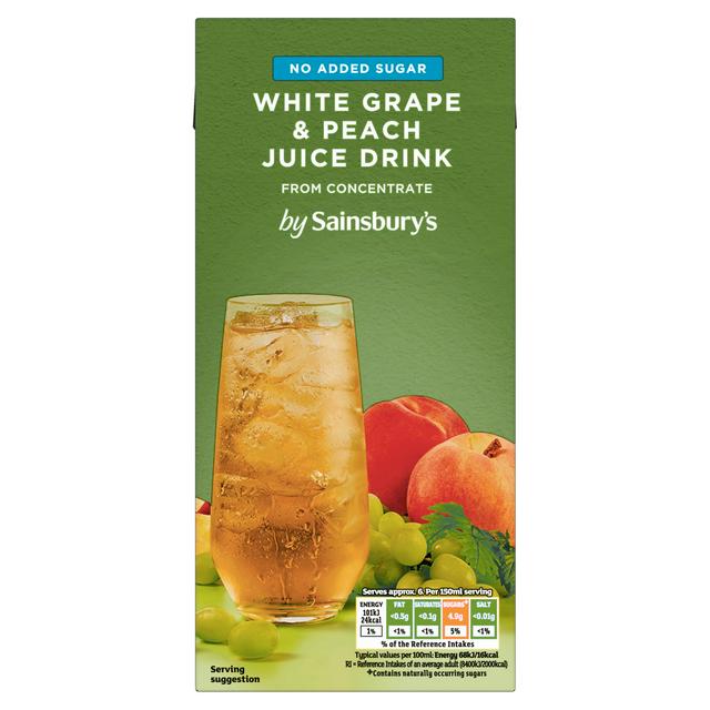 Sainsbury's Nas White Peach & Grape 1L