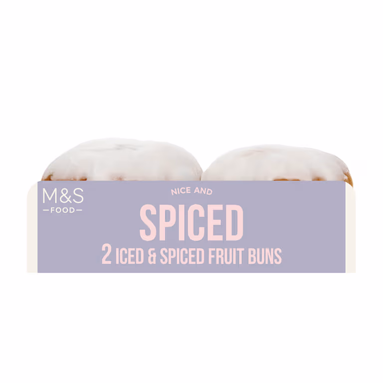 M&S Iced and Spiced Fruit Buns