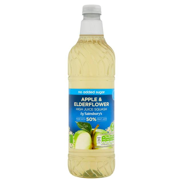 Sainsbury's Apple & Elderflower High Juice Squash 1L