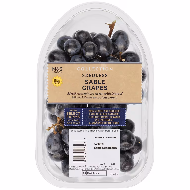 M&S Collection Seedless Sable Grapes