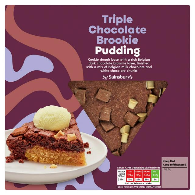 Sainsbury's Triple Chocolate Brookie Pudding 350g