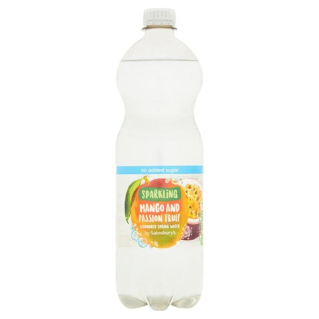 Sainsbury's Bottled Sparkling Flavoured Water, Mango & Passionfruit 1L