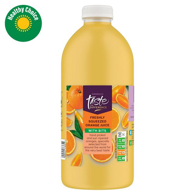 Sainsbury's Freshly Squeezed Orange Juice with Bits, Taste the Difference 1.5L