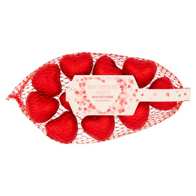Sainsbury's 77g Soft Centred Milk Chocolate Hearts