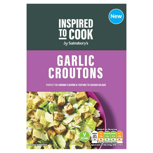 Sainsbury's Garlic Croutons, Inspired to Cook 150g
