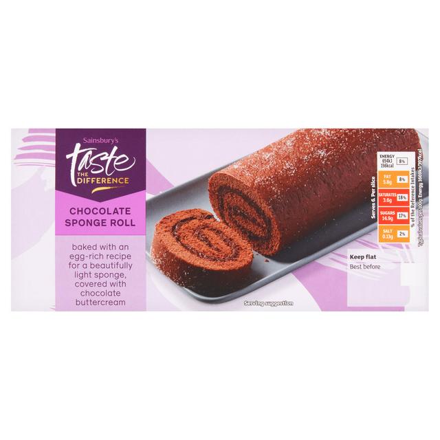 Sainsbury's Chocolate Sponge Roll, Taste the Difference 235g
