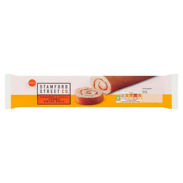 Stamford Street Co. Strawberry & Vanilla Jumbo Swiss Rolls 365g