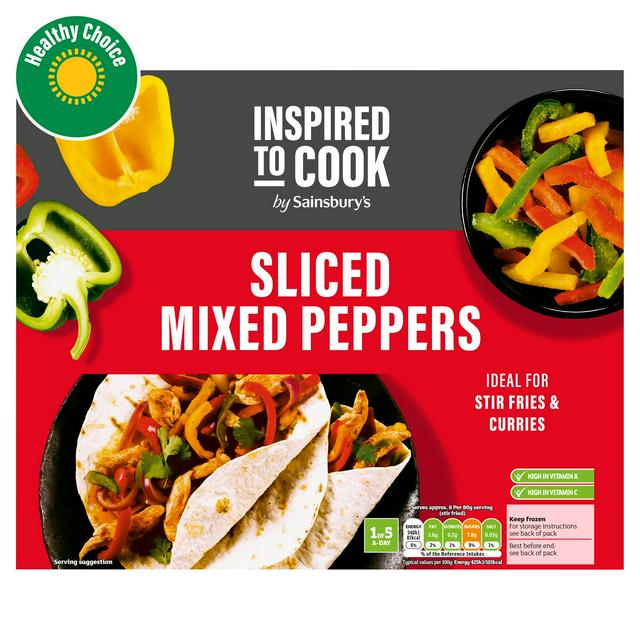 Sainsbury's Sliced Mixed Peppers 500g