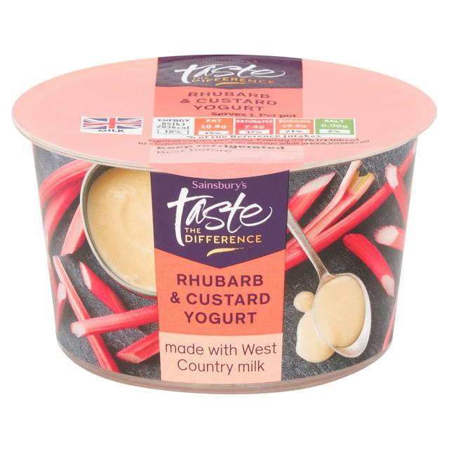 Sainsbury's Rhubarb & Custard Yogurt, Summer Edition Taste The Difference 150g