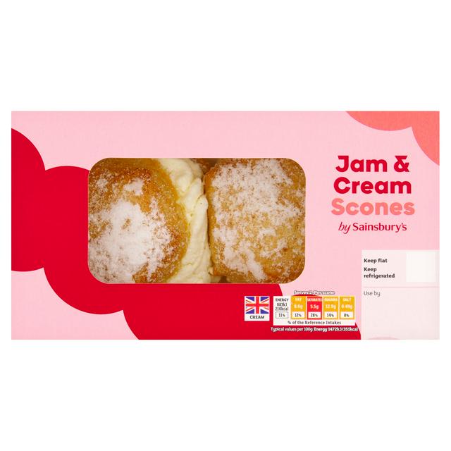 Sainsbury's Jam & Cream Scones, Summer Edition 2x60g