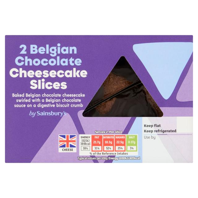 Sainsbury's Belgian Chocolate Cheesecake Slices 2 x 90g