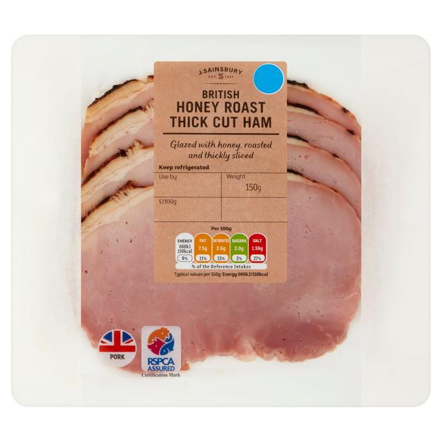 Sainsbury's British Honey Roast Thick Cut Ham 150g