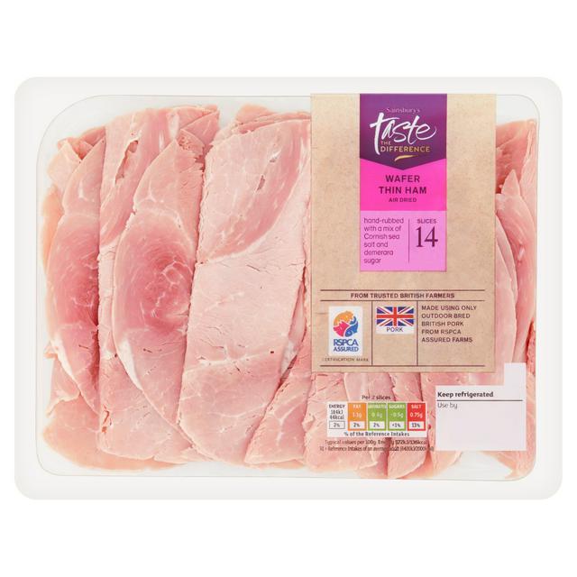Sainsbury's Wafer Thin Ham Air Dried, Taste the Difference 225g