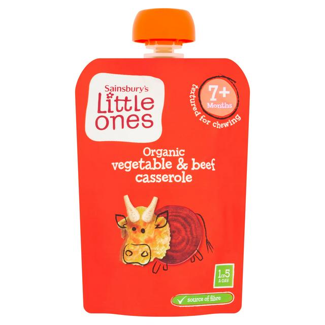 Sainsbury's Little Ones Organic Vegetable & Beef Casserole 7+ Months 130g