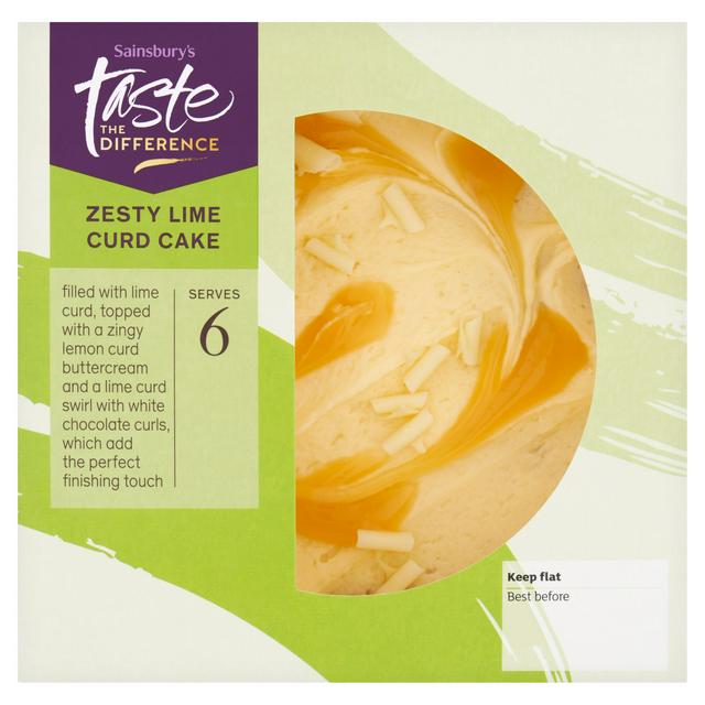 Sainsbury's Zesty Lime Curd Cake, Summer Edition, Taste the Difference 400g