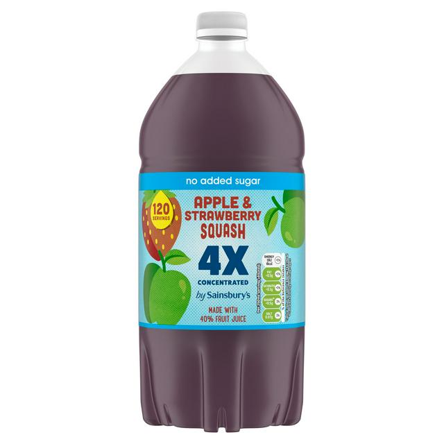 Sainsbury's Quadruple Strength Apple & Strawberry Squash 1.5L